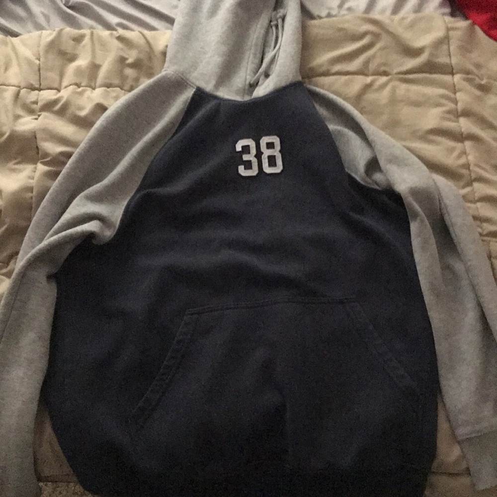 navy blue hoodie